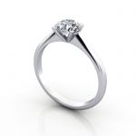 Diamond Ring, RS3, Round Brilliant, Platinum - Thumbnail