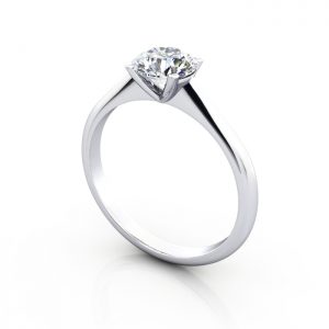 Diamond Ring, RS3, Round Brilliant, Platinum - Thumbnail