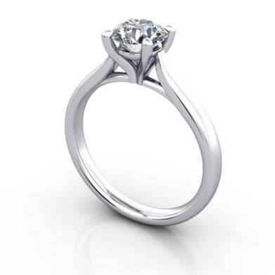 Diamond Ring, RS41, Platinum, 3D