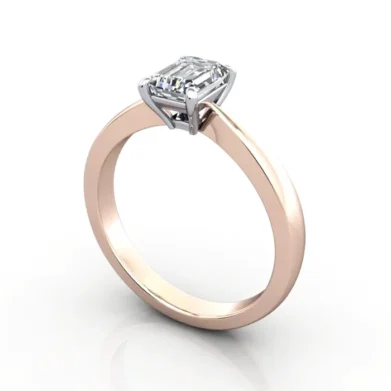 Diamond-Ring-Solitaire-Emerald-RS27-Rose-3D