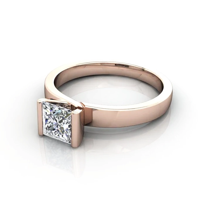Diamond-Ring-Solitaire-Princess-RS31-Rose-LF Diamond-Ring-Solitaire-Princess-RS31-Rose-LF