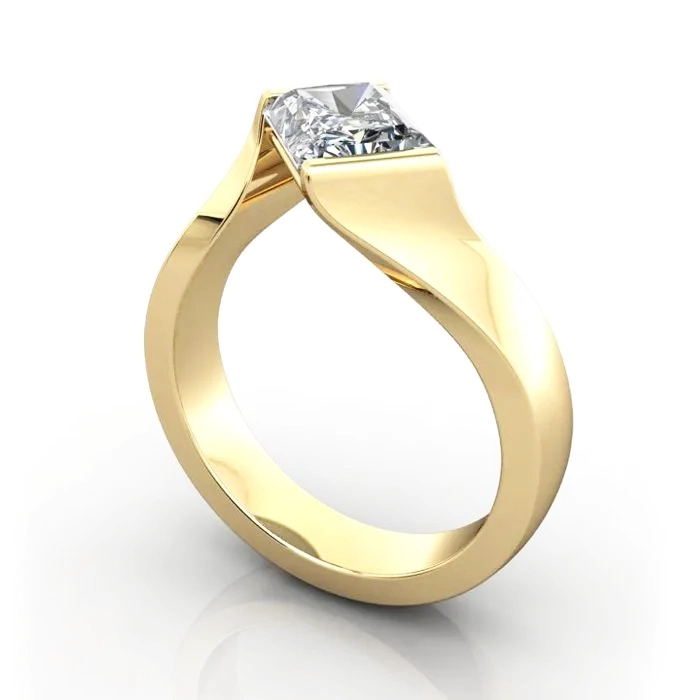 Diamond-Ring-Solitaire-Radiant-R46-Yellow-3D Diamond-Ring-Solitaire-Radiant-R46-Yellow-3D