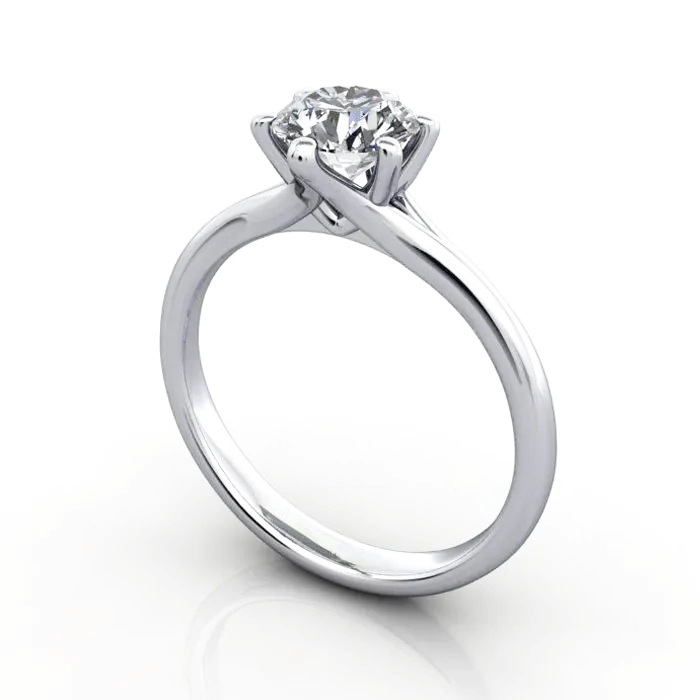Diamond-Ring-Solitaire-Round-Brilliant-RS13-White Gold-3D