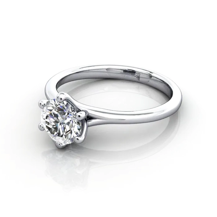 Diamond-Ring-Solitaire-Round-Brilliant-RS13-White Gold-LF