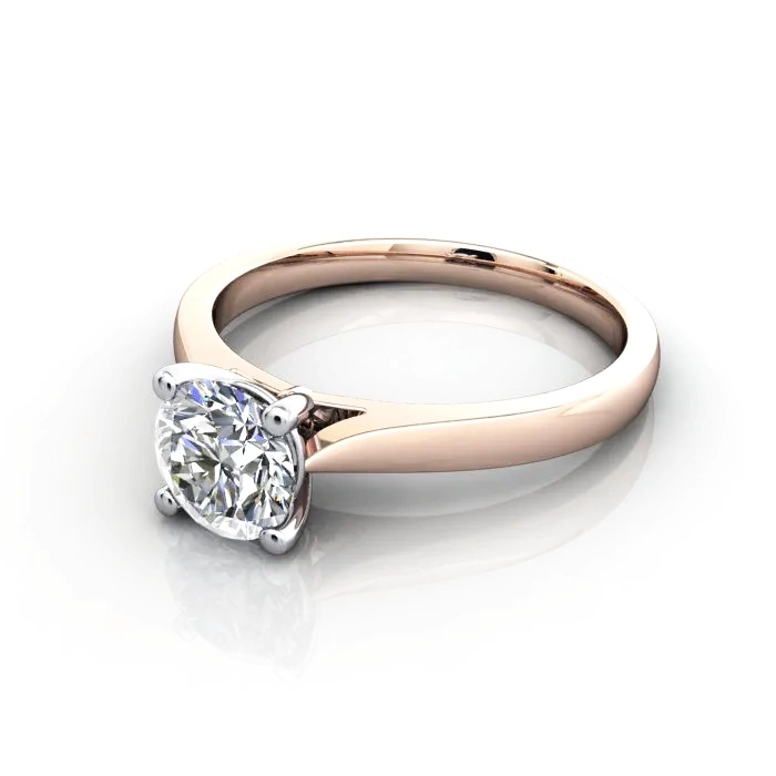 Diamond-Ring-Solitaire-Round-Brilliant-RS36-Rose-LF Diamond-Ring-Solitaire-Round-Brilliant-RS36-Rose-LF