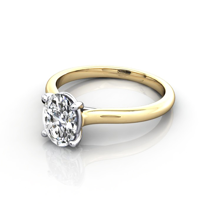 Diamond Solitaire RS44 Oval Yellow LF Diamond Solitaire RS44 Oval Yellow LF