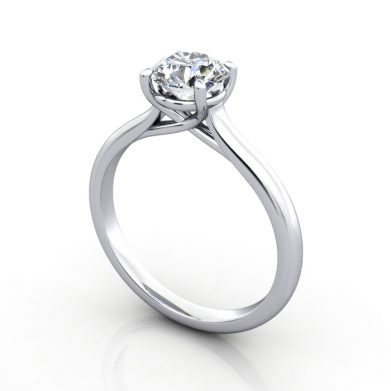 Diamond Solitaire RS44 Round Platinum 3D