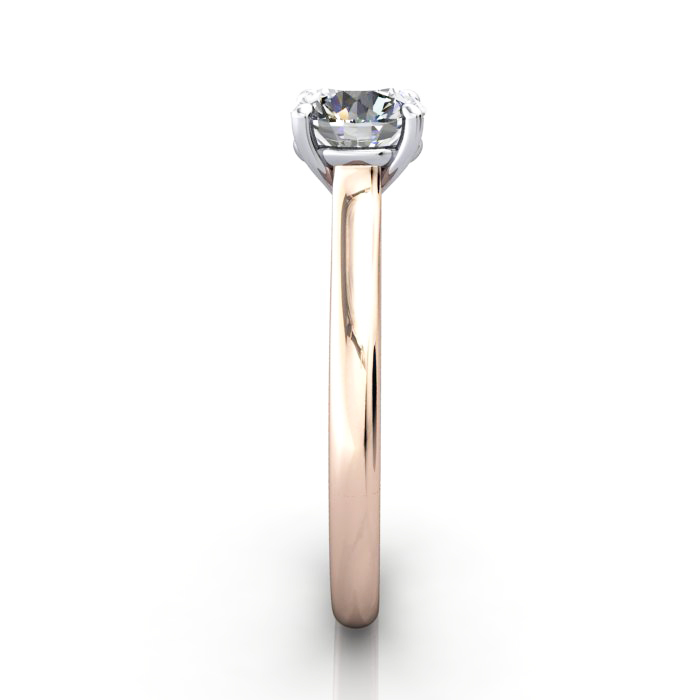 Diamond Solitaire RS44 Round Rose SV