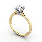 Diamond Solitaire RS45 Round Yellow 3D
