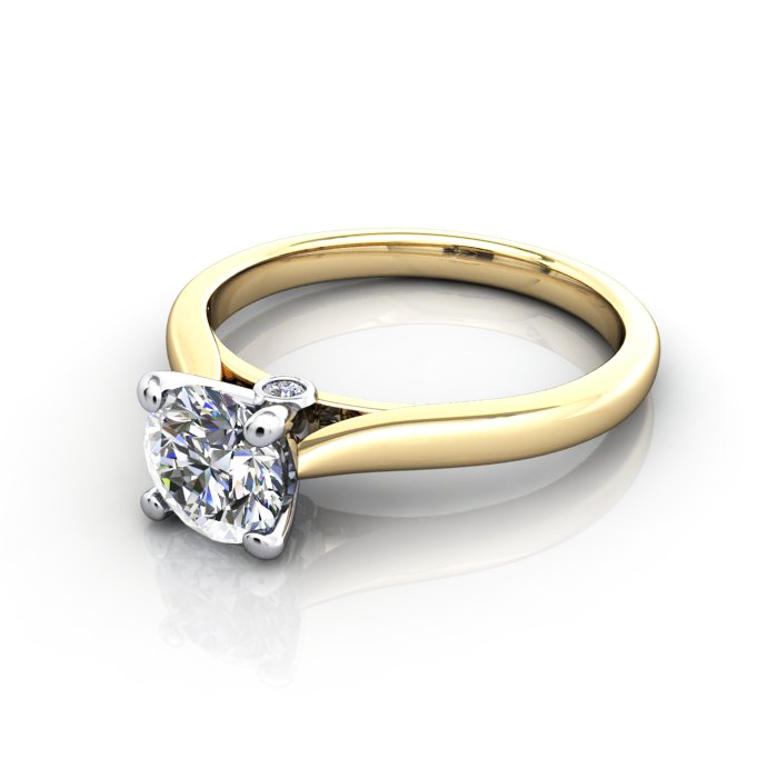 Diamond Solitaire RS45 Round Yellow LF