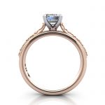 Emerald Engagement Ring, Rose Gold, RS50, TF