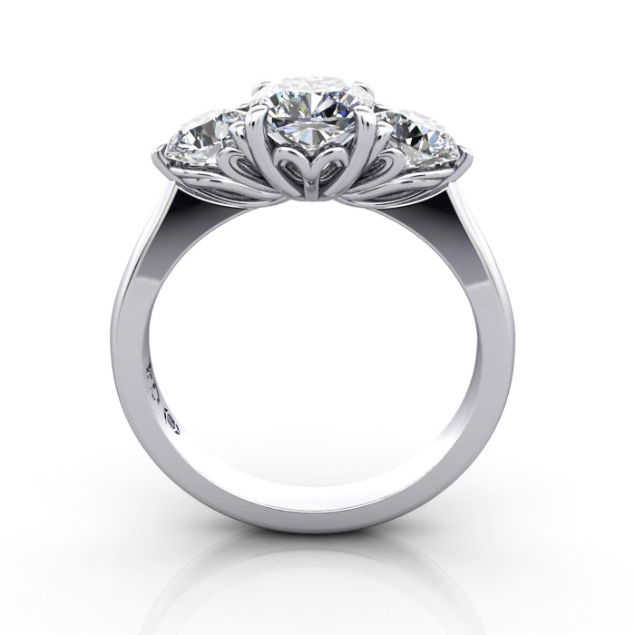 Engagement Ring RT3-Cush-Plat-TF