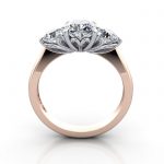 Engagement Ring RT3-Cush-RG-TF Engagement Ring RT3-Cush-RG-TF