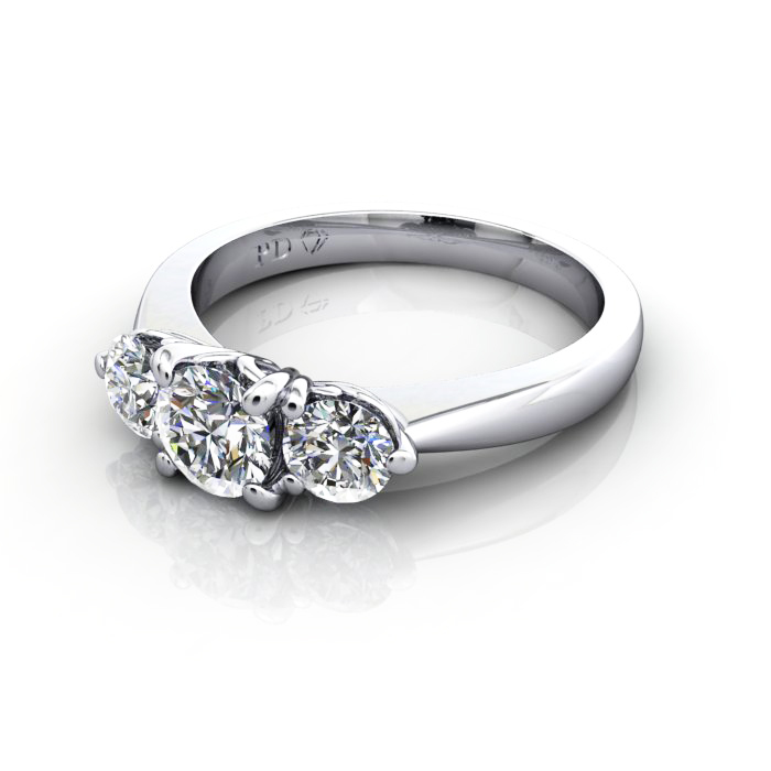 Engagement Ring RT3-Round-Plat-LF Engagement Ring RT3-Round-Plat-LF