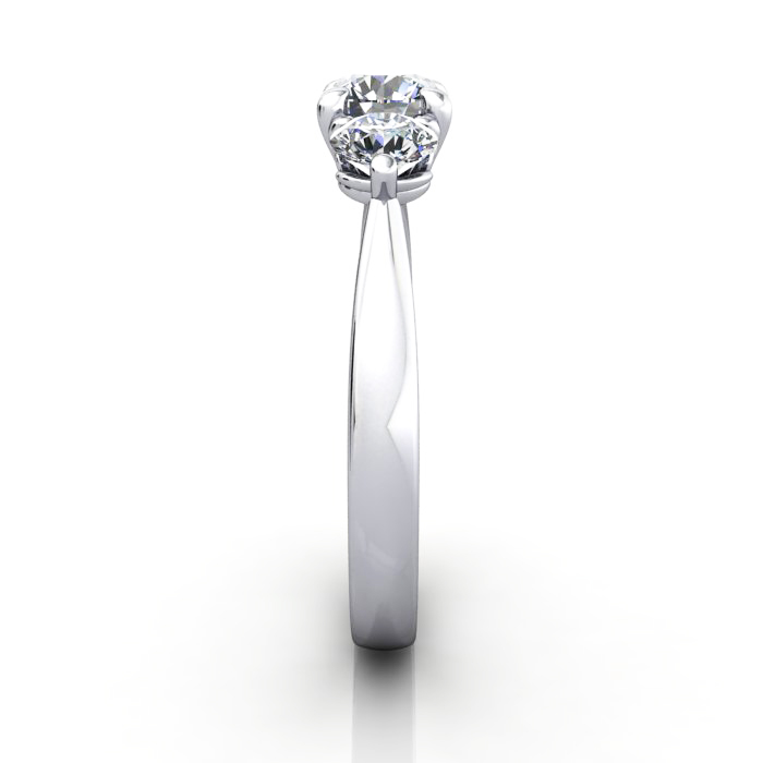 Engagement Ring RT3-Round-Plat-SV Engagement Ring RT3-Round-Plat-SV