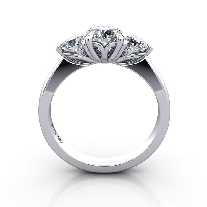 Engagement Ring RT3-Round-Plat-TF Engagement Ring RT3-Round-Plat-TF