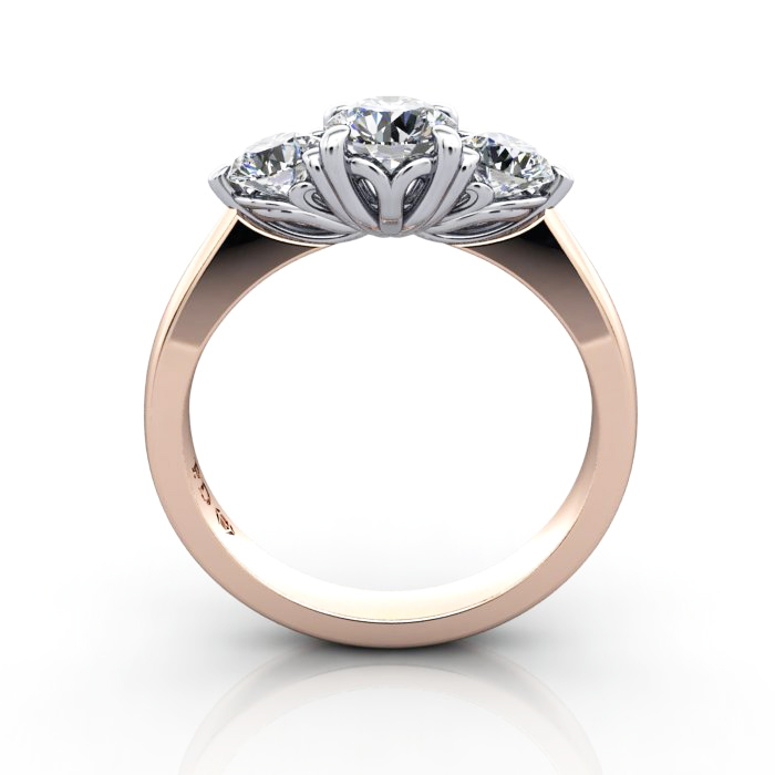 Engagement Ring RT3-Round-RG-TF Engagement Ring RT3-Round-RG-TF