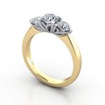 Engagement Ring RT3-Round-YG-3D