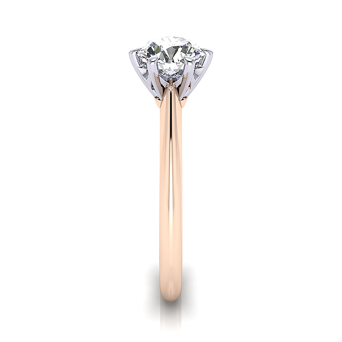 Engagement Ring, Rose Gold, Round Cut Diamond, RS4, SV Engagement Ring, Rose Gold, Round Cut Diamond, RS4, SV