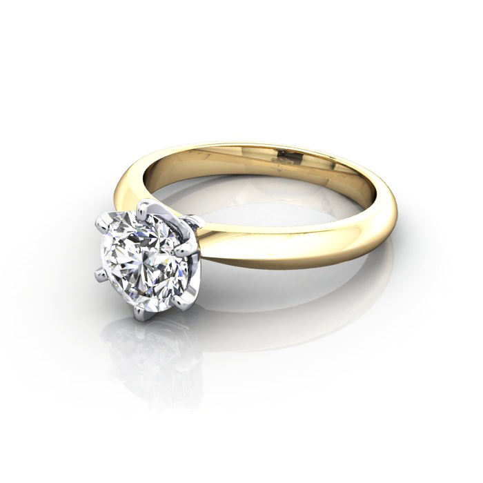 Engagement Ring, Round Brilliant, RS15, Yellow Gold, LF Engagement Ring, Round Brilliant, RS15, Yellow Gold, LF