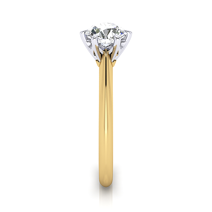 Engagement Ring, Yellow, Round Cut Diamond, RSA4, SV Engagement Ring, Yellow, Round Cut Diamond, RSA4, SV