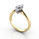 Marquise Diamond Ring, Yellow Gold, 3D RS5, Thumbnail