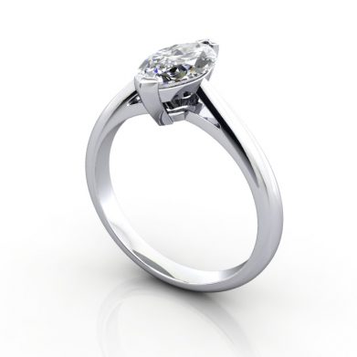 Marquise Engagement Ring, Platinum, RS5, 3D, Thumbnail