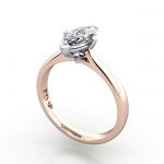 Marquise Engagement Ring, RS28, Rose Gold, 3D Marquise Engagement Ring, RS28, Rose Gold, 3D