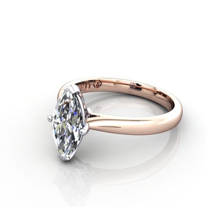 Marquise Engagement Ring, RS28, Rose Gold, LF Marquise Engagement Ring, RS28, Rose Gold, LF