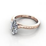 Marquise Engagement Ring, Rose Gold, RS50, LF Marquise Engagement Ring, Rose Gold, RS50, LF