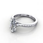 Marquise Engagement Ring, White Gold, RS50, LF Marquise Engagement Ring, White Gold, RS50, LF