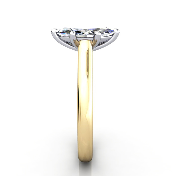 Marquise Engagement Ring, Yellow Gold, RS34, SV