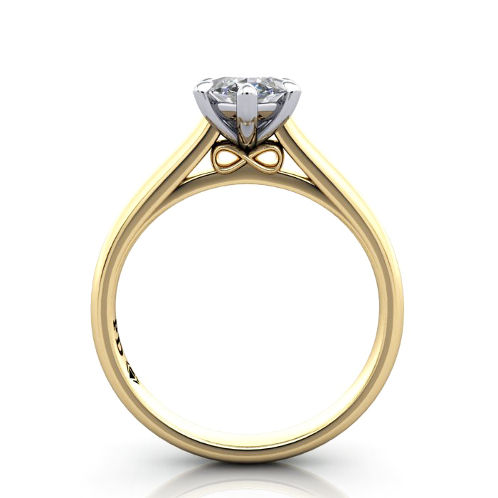 Marquise Engagement Ring, Yellow Gold, RS34, TF