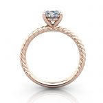 Oval Engagement Ring, Rose Gold, RS38, TF Oval Engagement Ring, Rose Gold, RS38, TF
