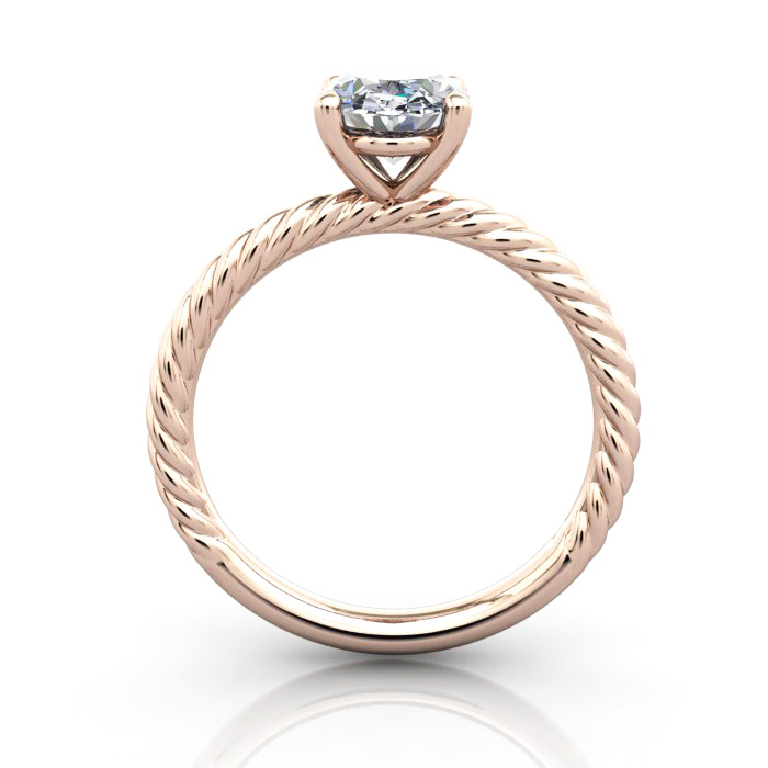 Oval Engagement Ring, Rose Gold, RS38, TF Oval Engagement Ring, Rose Gold, RS38, TF