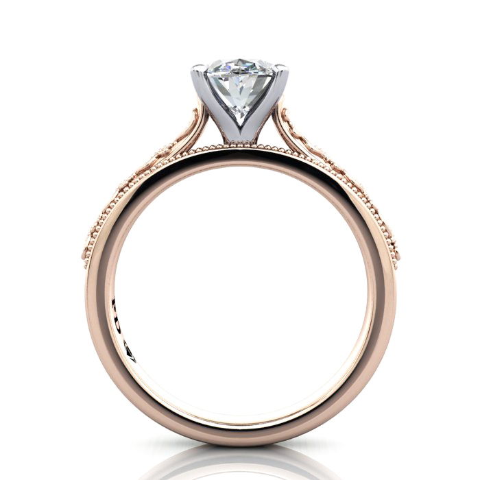 Oval Engagement Ring, Rose Gold, RS50, TF