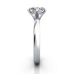 Oval Cut Solitaire Diamond Ring White Gold RS49 SV