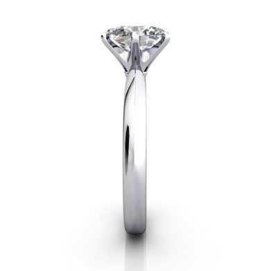 Oval Engagement Ring, White Gold, RS49, SV