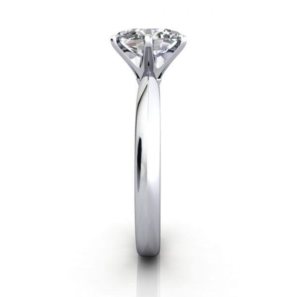 Oval Engagement Ring, White Gold, RS49, SV
