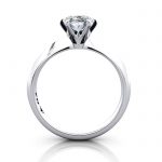 Oval Cut Solitaire Diamond Ring White Gold RS49 TF