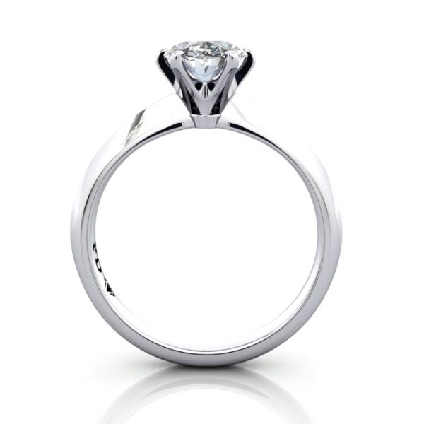 Oval Engagement Ring, White Gold, RS49, TF