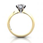 Oval Engagement Ring, Yellow Gold, RS49, TF Oval Cut Solitaire Diamond Ring Yellow Gold RS49 TF