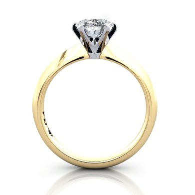 Oval Engagement Ring, Yellow Gold, RS49, TF