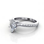 Pear Engagement Ring, White Gold, RS50, LF Pear Engagement Ring, White Gold, RS50, LF