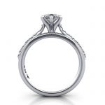 Pear Engagement Ring, White Gold, RS50, TF Pear Engagement Ring, White Gold, RS50, TF