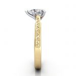 Pear Engagement Ring, Yellow Gold, RS50, SV