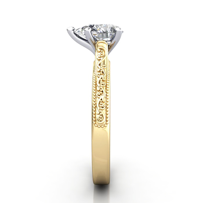 Pear Engagement Ring, Yellow Gold, RS50, SV