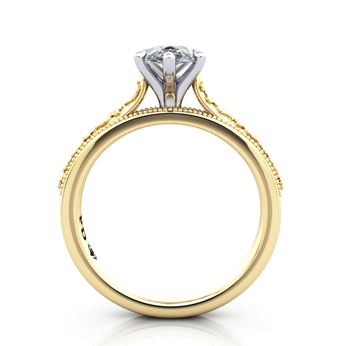 Pear Engagement Ring, Yellow Gold, RS50, TF