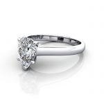 Pear Shape Engagement Ring, Platinum, RS34, LF Pear Shape Engagement Ring, Platinum, RS34, LF