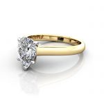 Pear Shape Engagement Ring, Yellow Gold, RS34, LF